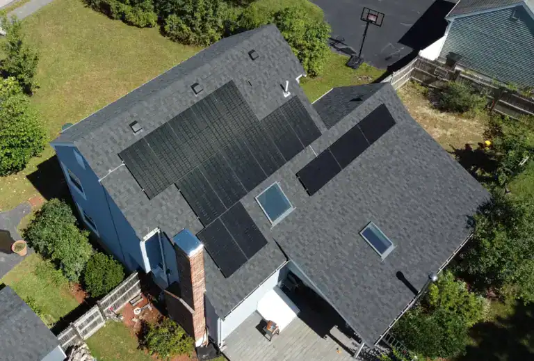 Solar panel system on home in Chesterfield, New Jersey