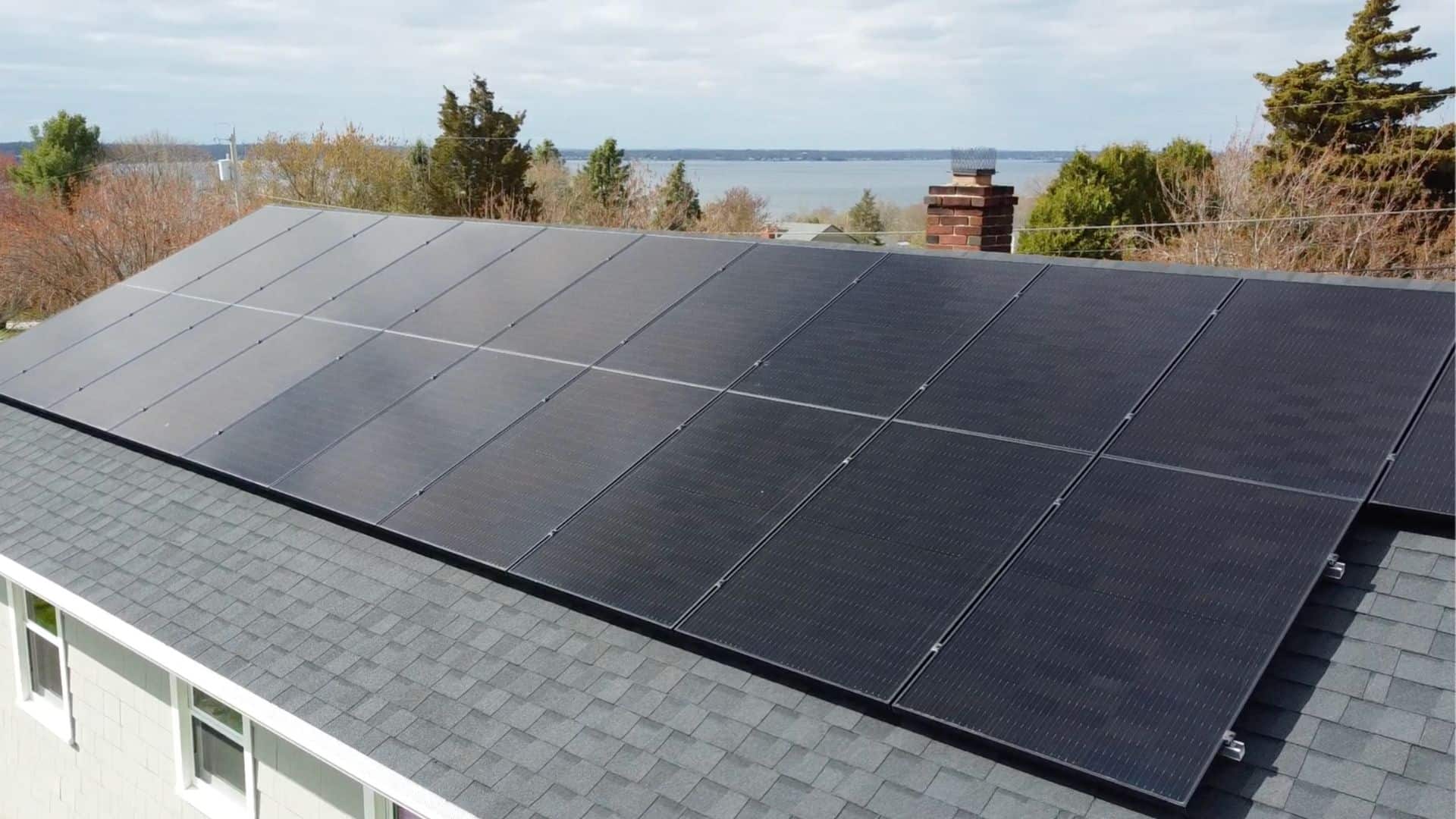 Solar + Mini Split installation on a New England home in Tiverton, Rhode Island