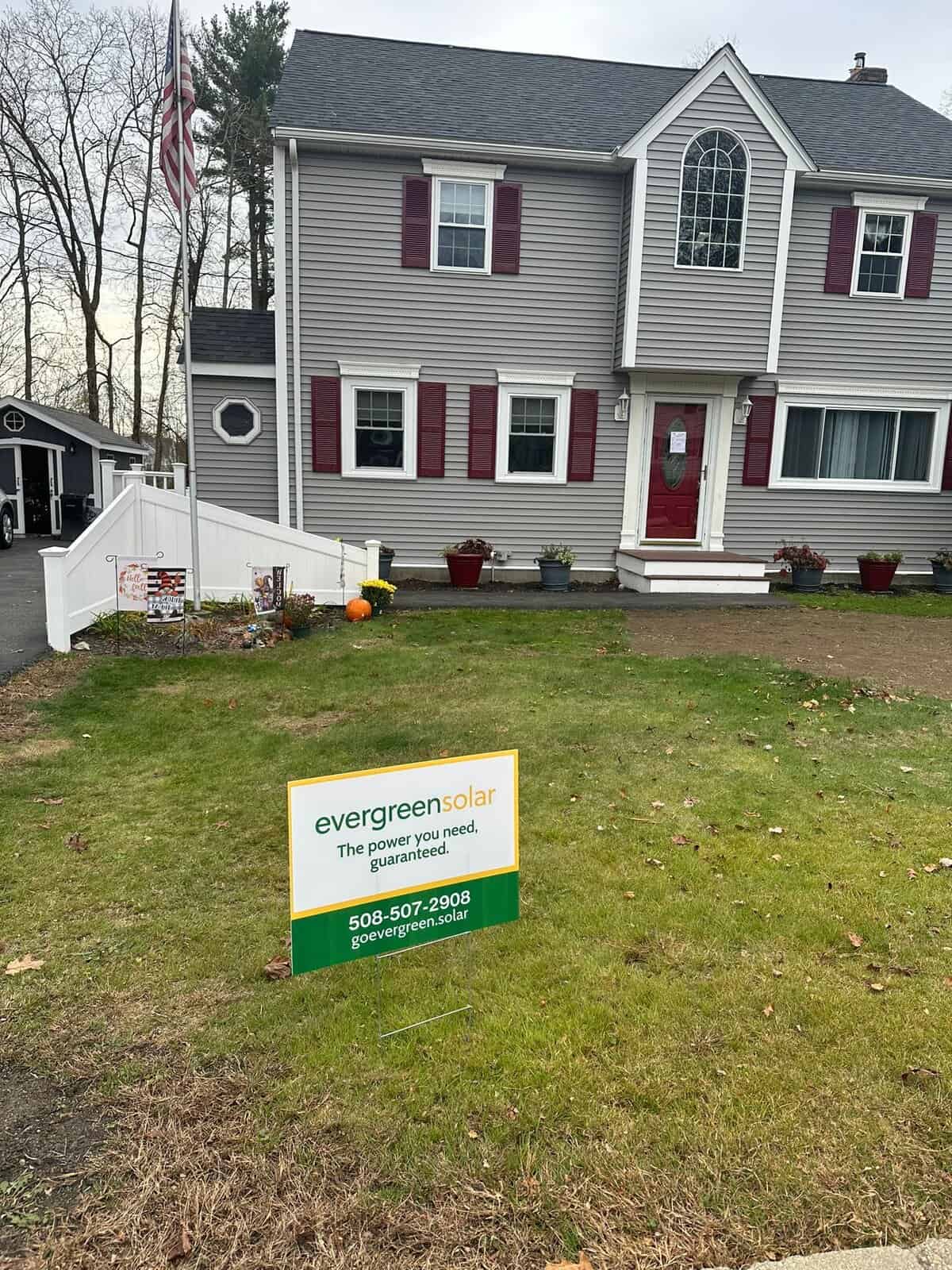 Residential solar installation by Evergreen Solar