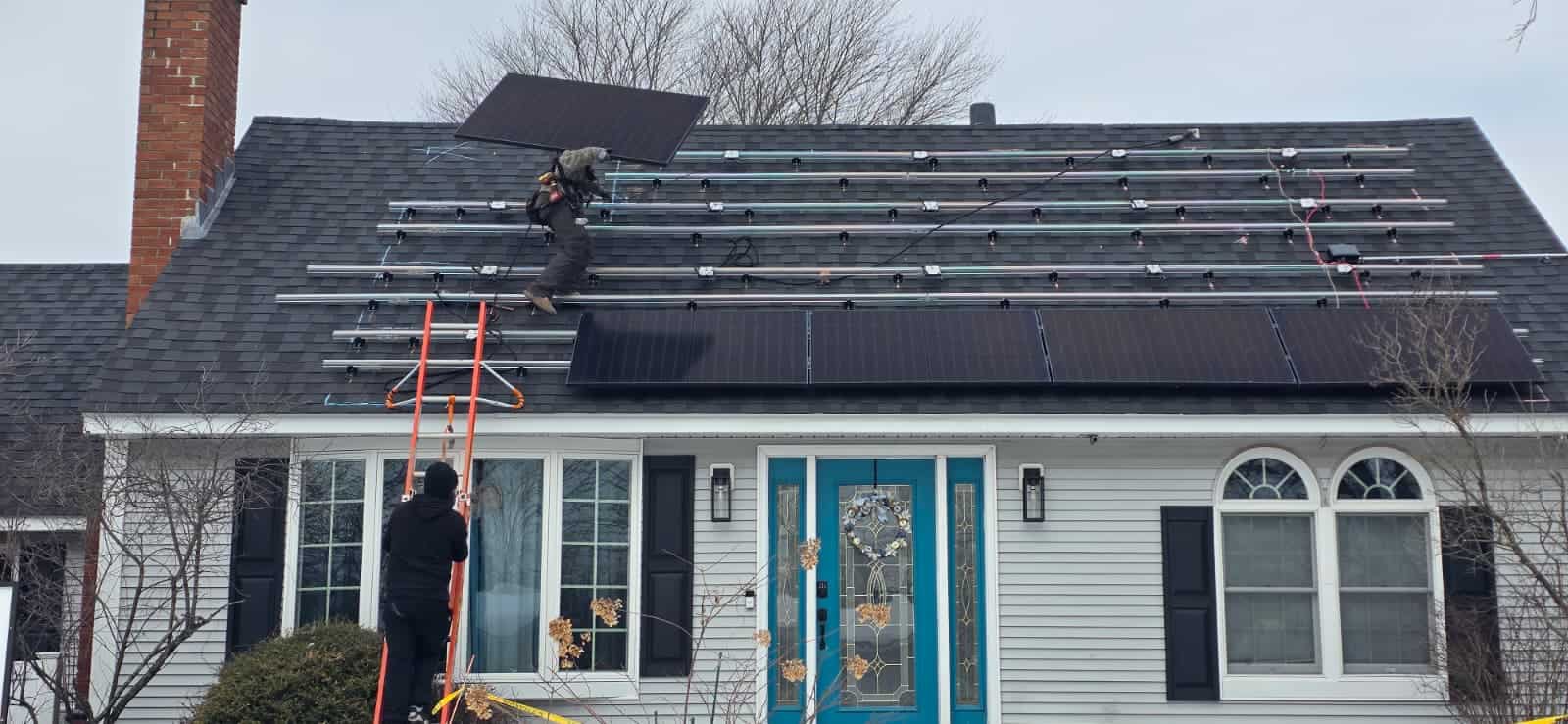 Residential solar installation by Evergreen Solar