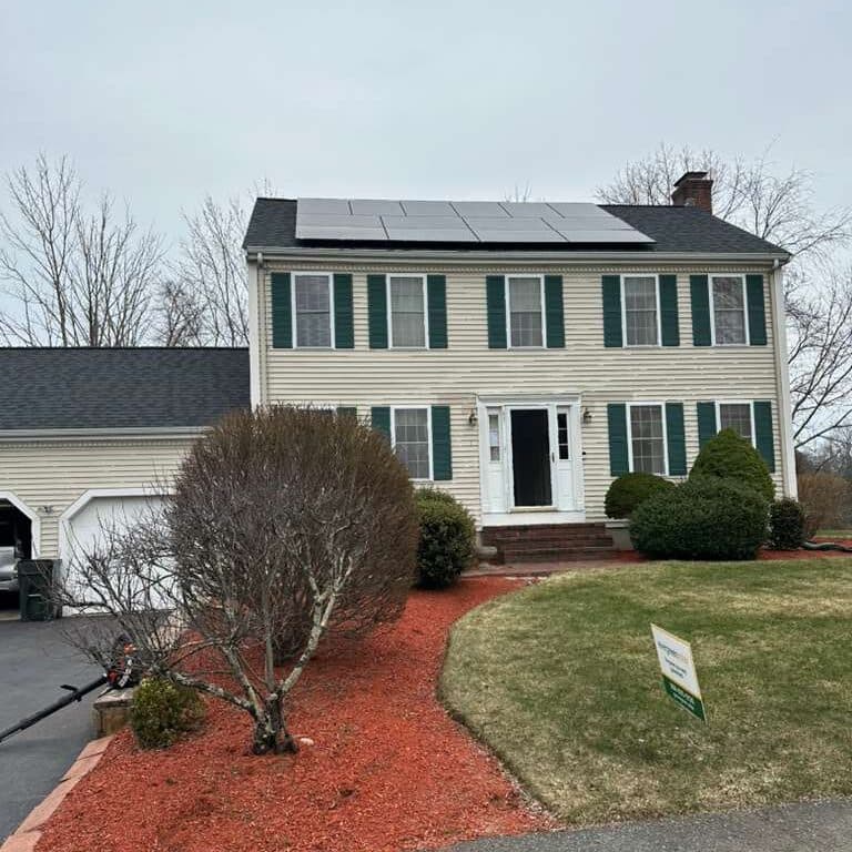Residential solar installation by Evergreen Solar