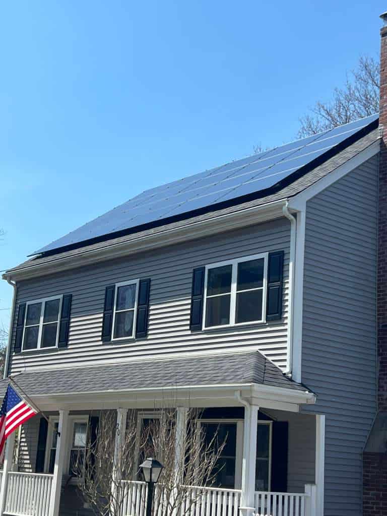 Residential solar installation by Evergreen Solar