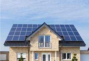solar panels on the roof of a house