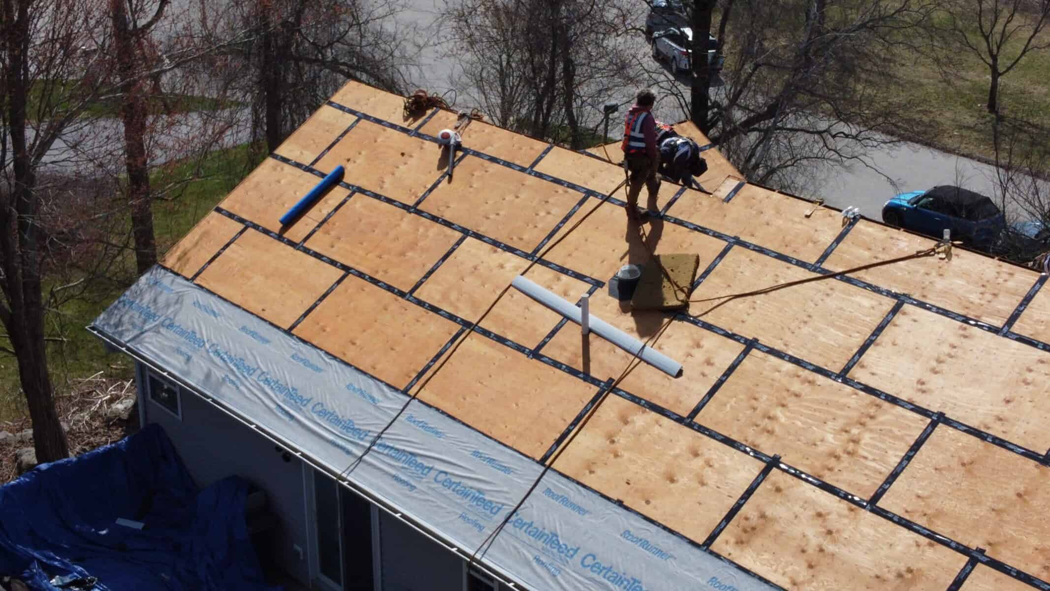 Completed roof replacement with CertainTeed shingles