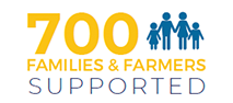 700 families and farmers supported