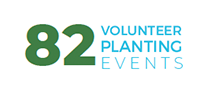 82 volunteer planting events