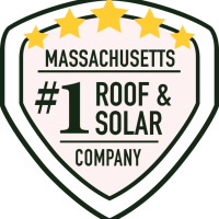 MA roof badge white Massachusetts #1 Roof and Solar Company